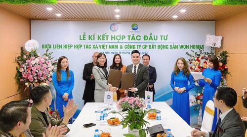 Lễ ký kết hợp tác đầu tư giữa Liên hiệp Hợp tác xã Việt Nam và Công ty cổ phần bất động sản Won Homes
