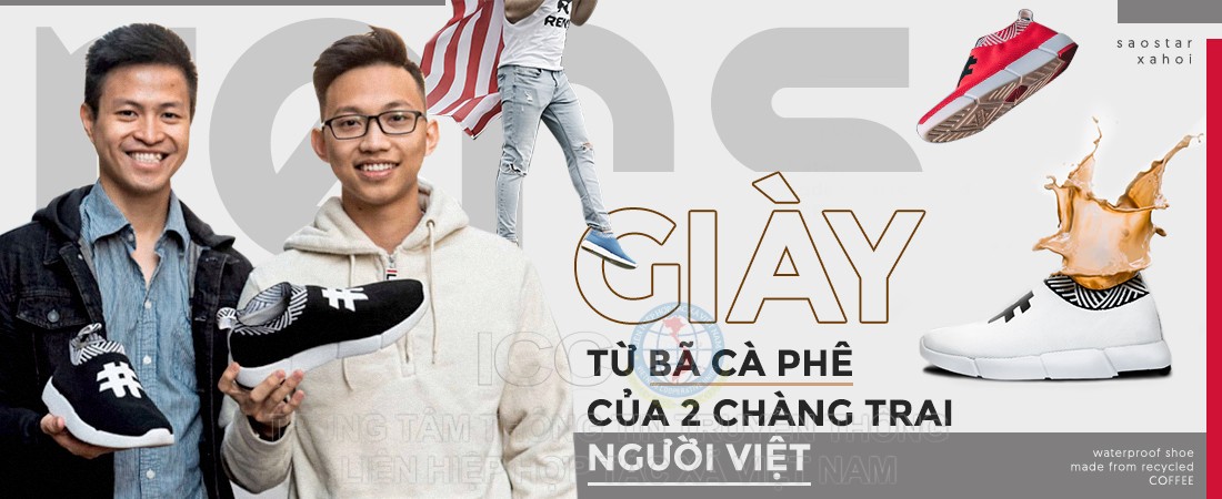 Bỏ lương triệu đô, hai chàng trai làm giày từ bã cà phê và chai nhựa