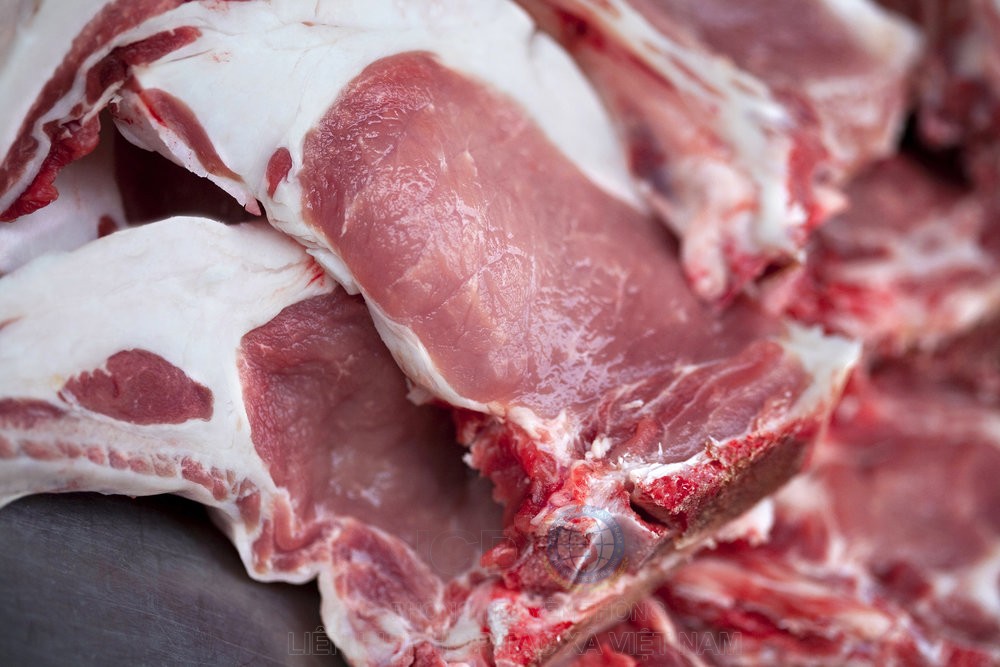 Gần 1.500 tấn thịt heo nhập khẩu đã về cảng