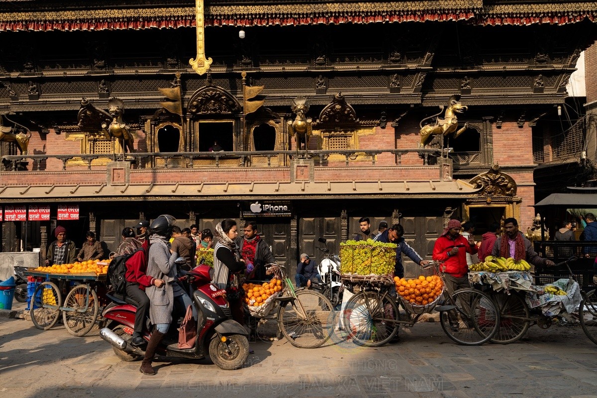 Khu chợ cổ ở Kathmandu