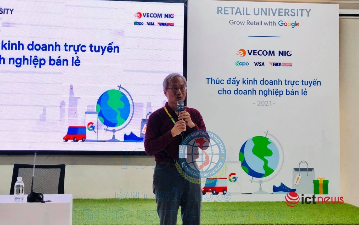 ông Nguyễn Thanh Hưng, Chủ tịch Hiệp hội Thương mại điện tử Việt Nam cho biết tăng trưởng ở Việt Nam đạt khoảng 15% trong năm 2020 (Ảnh: Duy Vũ)
